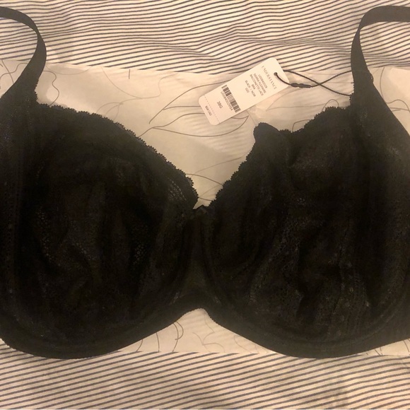 Understance Sierra Flexwire Balconette Lace Bra, Black 38G - Picture 2 of 7